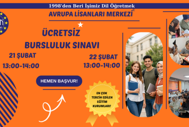 Avrupa Lisanları Merkezi Ücretsiz Bursluluk Sınavı         !Büyük Fırsat!